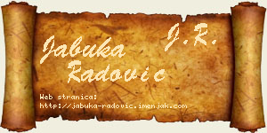 Jabuka Radović vizit kartica